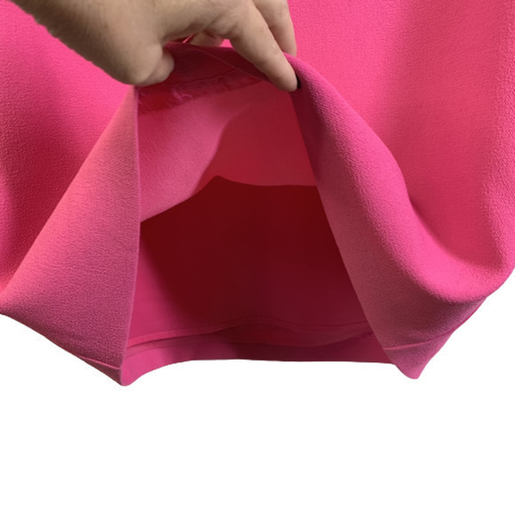 TRINA TURK Dress 4‎ Hot Pink Fringe Crepe Sheath Mini Preppy Resort Vacation - Picture 7 of 11